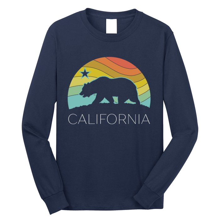 Retro California Bear Vintage Beach Cali Pride Surf 70s 80s Long Sleeve Shirt