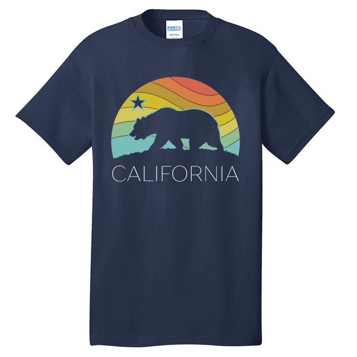 Retro California Bear Vintage Beach Cali Pride Surf 70s 80s Tall T-Shirt