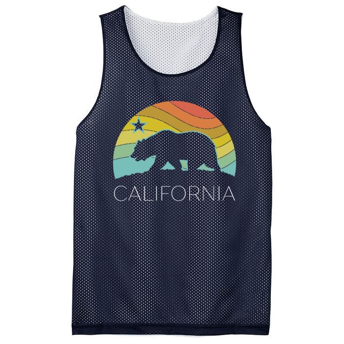 Retro California Bear Vintage Beach Cali Pride Surf 70s 80s Mesh Reversible Basketball Jersey Tank