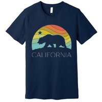 Retro California Bear Vintage Beach Cali Pride Surf 70s 80s Premium T-Shirt