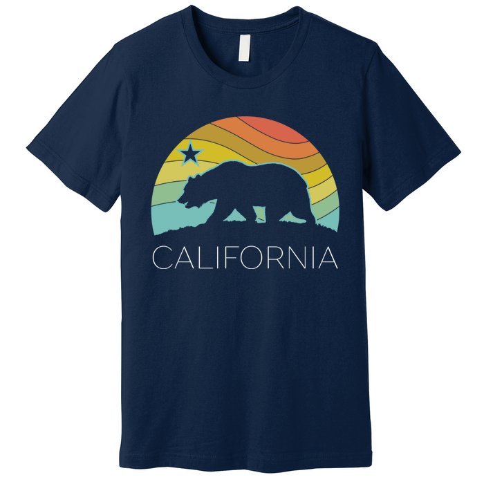 Retro California Bear Vintage Beach Cali Pride Surf 70s 80s Premium T-Shirt