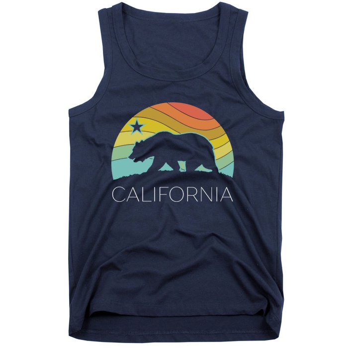 Retro California Bear Vintage Beach Cali Pride Surf 70s 80s Tank Top