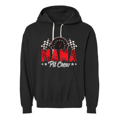 Race Car Birthday Party Racing Family Mama Pit Crew Garment-Dyed Fleece Hoodie