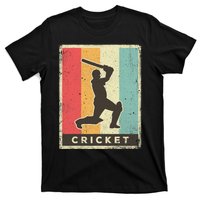 Retro Cricket Batsman Player Club Umpire Vintage Bowler T-Shirt