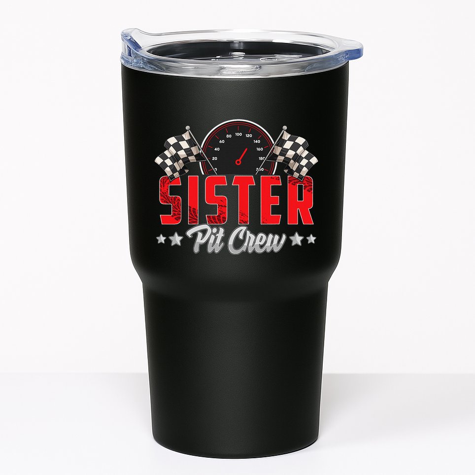 Race Car Birthday Party Racing Family Sister Pit Crew Tumbler