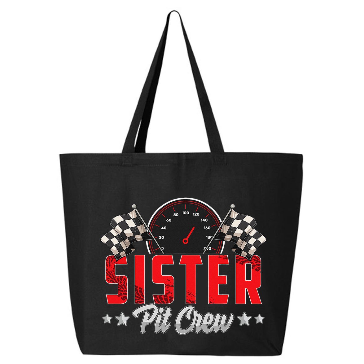Race Car Birthday Party Racing Family Sister Pit Crew 25L Jumbo Tote