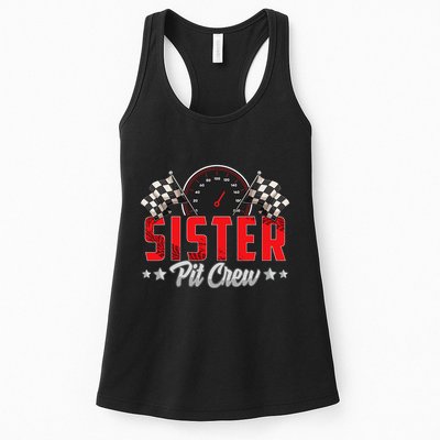 Race Car Birthday Party Racing Family Sister Pit Crew Womens Tank Top