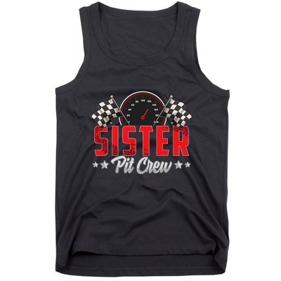 Race Car Birthday Party Racing Family Sister Pit Crew Tank Top