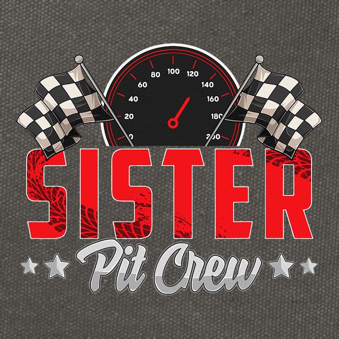 Race Car Birthday Party Racing Family Sister Pit Crew Cotton Canvas Backpack