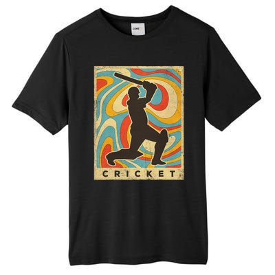 Retro Cricket Batsman Player Club Umpire Vintage Bowler Tall Fusion ChromaSoft Performance T-Shirt