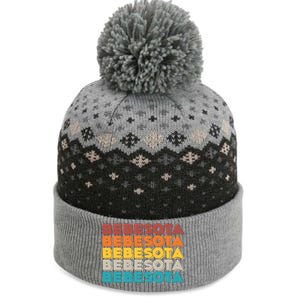 Retro Color Bebesota The Baniff Cuffed Pom Beanie