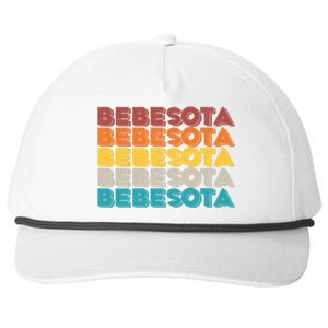 Retro Color Bebesota Snapback Five-Panel Rope Hat