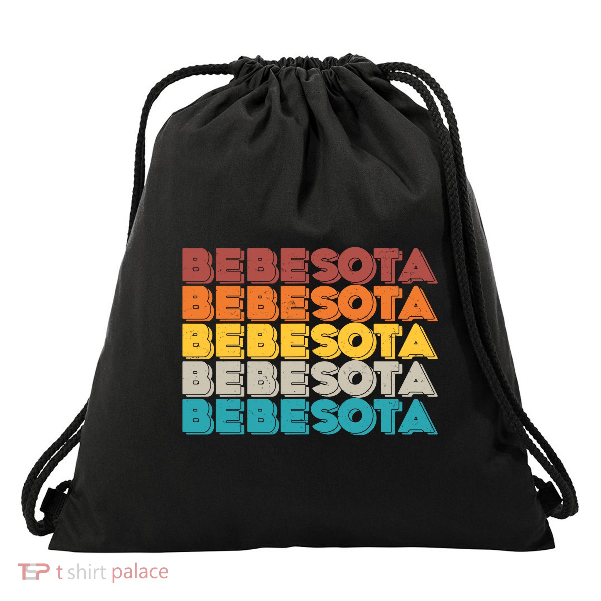 Retro Color Bebesota Drawstring Bag