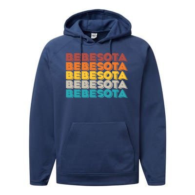 Retro Color Bebesota Performance Fleece Hoodie