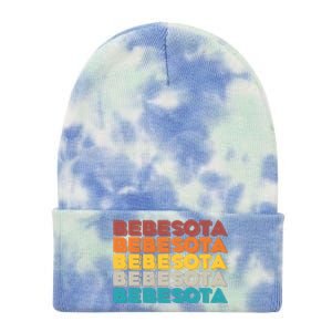 Retro Color Bebesota Tie Dye 12in Knit Beanie