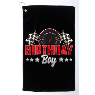 Race Car Birthday Party Racing Family Birthday Boy Pit Crew Platinum Collection Golf Towel