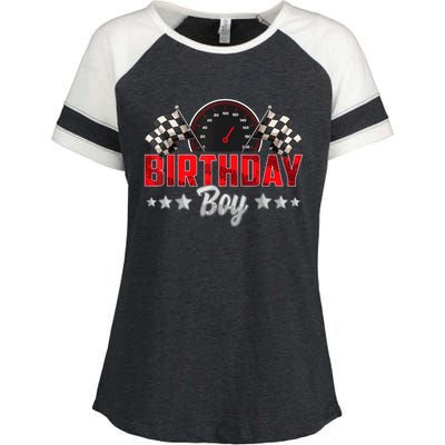 Race Car Birthday Party Racing Family Birthday Boy Pit Crew Enza Ladies Jersey Colorblock Tee