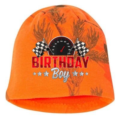 Race Car Birthday Party Racing Family Birthday Boy Pit Crew Kati - Camo Knit Beanie