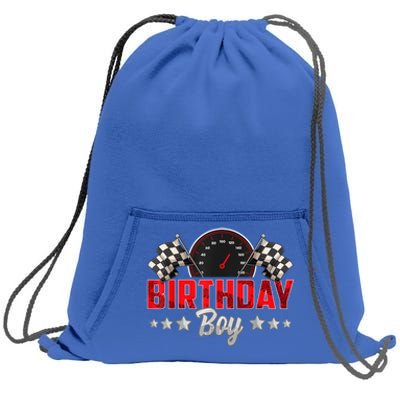 Race Car Birthday Party Racing Family Birthday Boy Pit Crew Sweatshirt Cinch Pack Bag