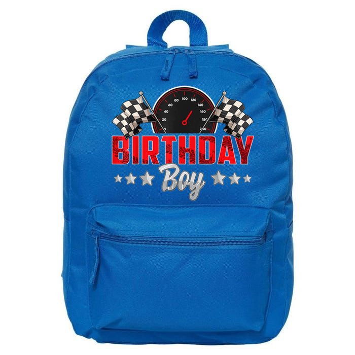 Race Car Birthday Party Racing Family Birthday Boy Pit Crew 16 in Basic Backpack