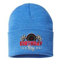 Race Car Birthday Party Racing Family Birthday Boy Pit Crew Sustainable Knit Beanie