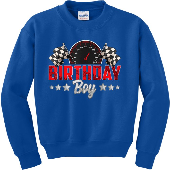 Race Car Birthday Party Racing Family Birthday Boy Pit Crew Kids Sweatshirt