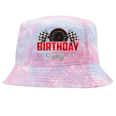 Race Car Birthday Party Racing Family Birthday Boy Pit Crew Tie-Dyed Bucket Hat