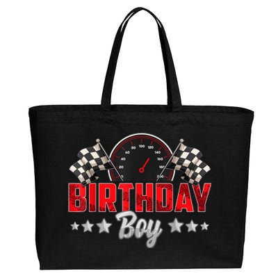 Race Car Birthday Party Racing Family Birthday Boy Pit Crew Cotton Canvas Jumbo Tote