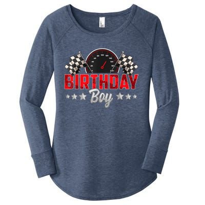 Race Car Birthday Party Racing Family Birthday Boy Pit Crew Women's Perfect Tri Tunic Long Sleeve Shirt