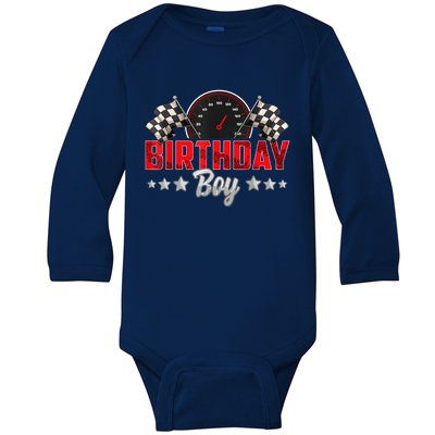 Race Car Birthday Party Racing Family Birthday Boy Pit Crew Baby Long Sleeve Bodysuit