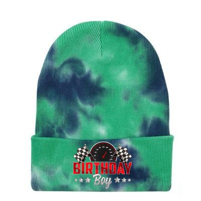 Race Car Birthday Party Racing Family Birthday Boy Pit Crew Tie Dye 12in Knit Beanie