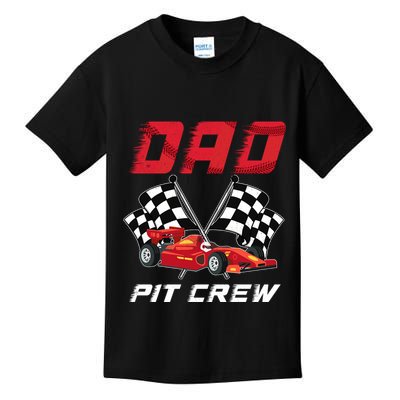 Race Car Birthday Party Racing Family Dad Pit Crew Kids T-Shirt