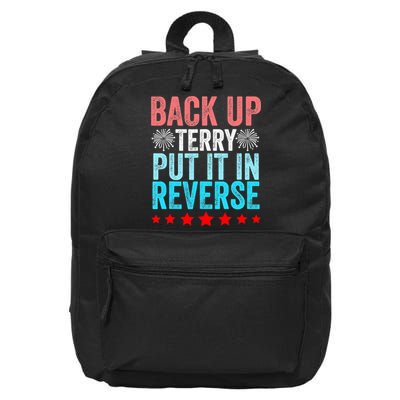 Retro Costume Back It Up Terry 4th Of July Fireworks Funny 16 in Basic Backpack