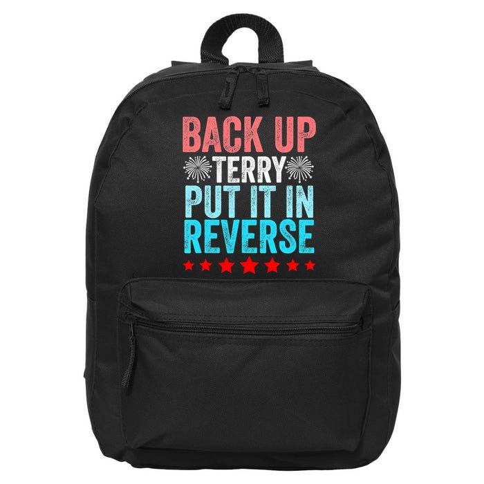 Retro Costume Back It Up Terry 4th Of July Fireworks Funny 16 in Basic Backpack