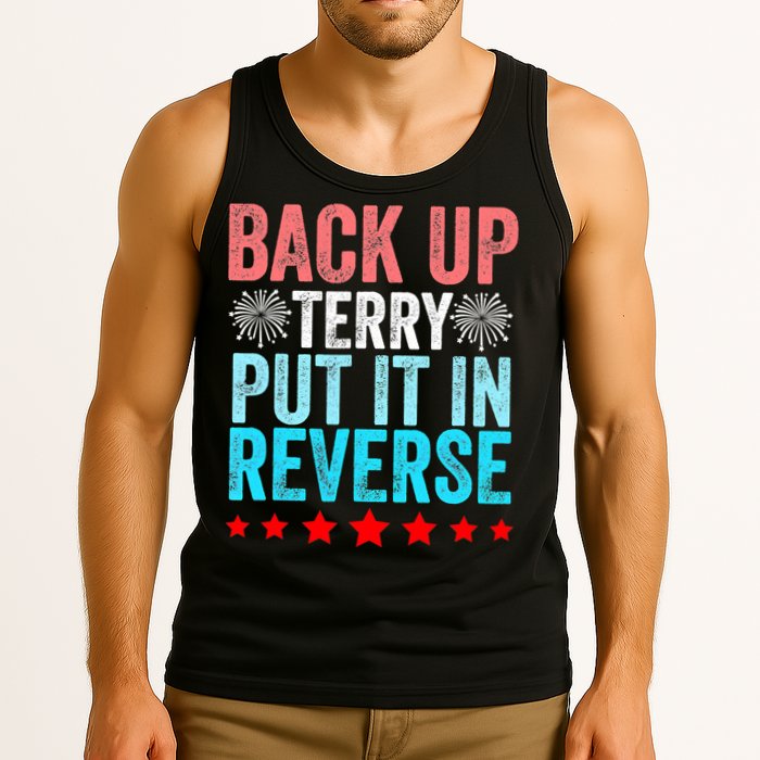 Retro Costume Back It Up Terry 4th Of July Fireworks Funny Tank Top