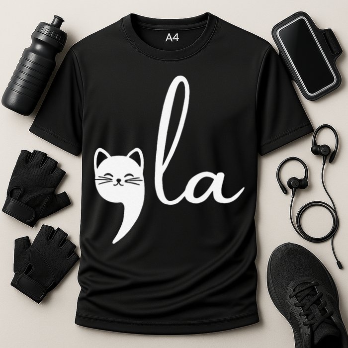 Retro Cat Comma La Kamala Harris For President 2024 Election Gift Cooling Performance Crew T-Shirt