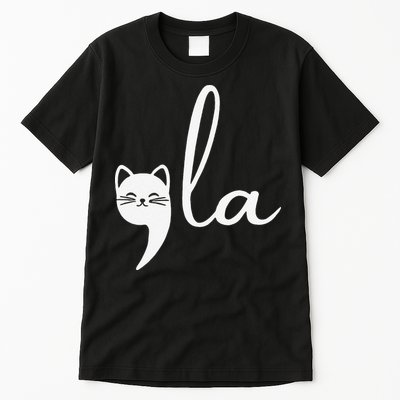Retro Cat Comma La Kamala Harris For President 2024 Election Gift Tall T-Shirt