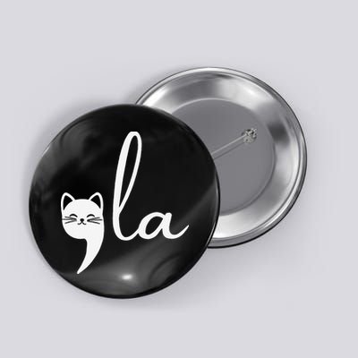 Retro Cat Comma La Kamala Harris For President 2024 Election Gift Button