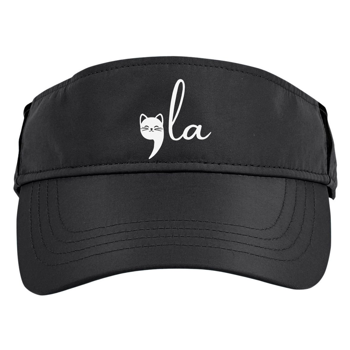 Retro Cat Comma La Kamala Harris For President 2024 Election Gift Adult Drive Performance Visor