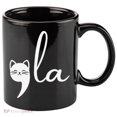 Retro Cat Comma La Kamala Harris For President 2024 Election Gift 11oz C Handle Ceramic Mug