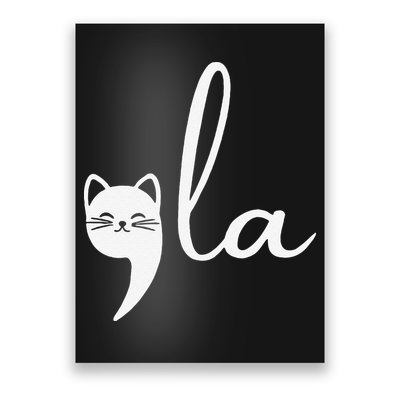 Retro Cat Comma La Kamala Harris For President 2024 Election Gift Poster