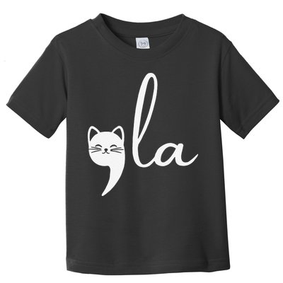 Retro Cat Comma La Kamala Harris For President 2024 Election Gift Toddler T-Shirt