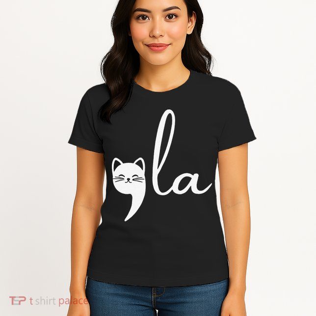 Retro Cat Comma La Kamala Harris For President 2024 Election Gift Womens T-Shirt