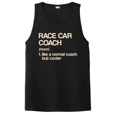 Race Car Coach Definition Funny Auto Racing Humor Sports Car Funny Gift PosiCharge Competitor Tank