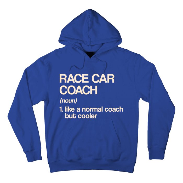 Race Car Coach Definition Funny Auto Racing Humor Sports Car Funny Gift Hoodie