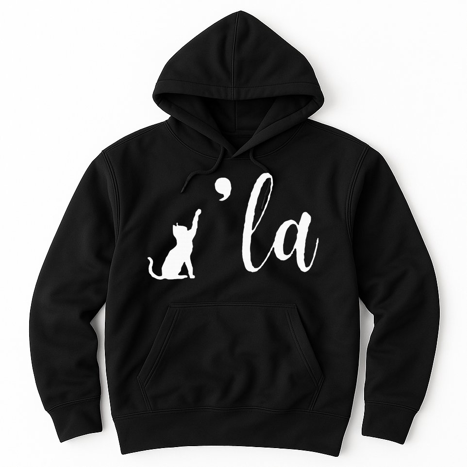 Retro Cat Comma La Kamala Harris For President 2024 Election Hoodie
