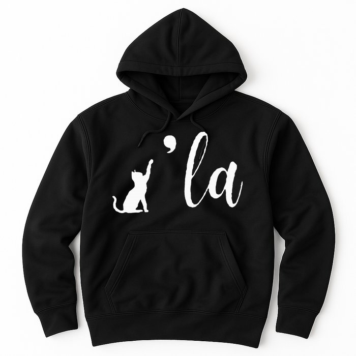 Retro Cat Comma La Kamala Harris For President 2024 Election Hoodie