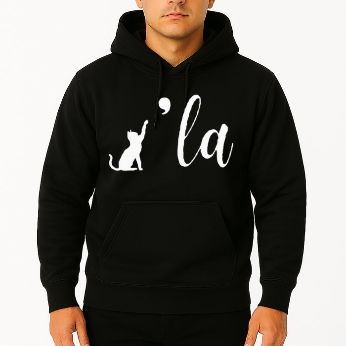 Retro Cat Comma La Kamala Harris For President 2024 Election Hoodie