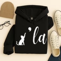 Retro Cat Comma La Kamala Harris For President 2024 Election Hoodie