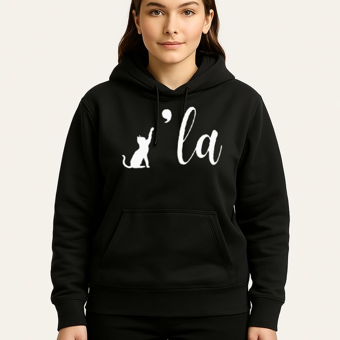 Retro Cat Comma La Kamala Harris For President 2024 Election Hoodie